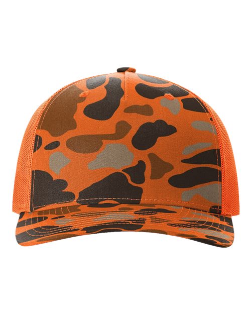 Camo Custom Leather Patch Hats