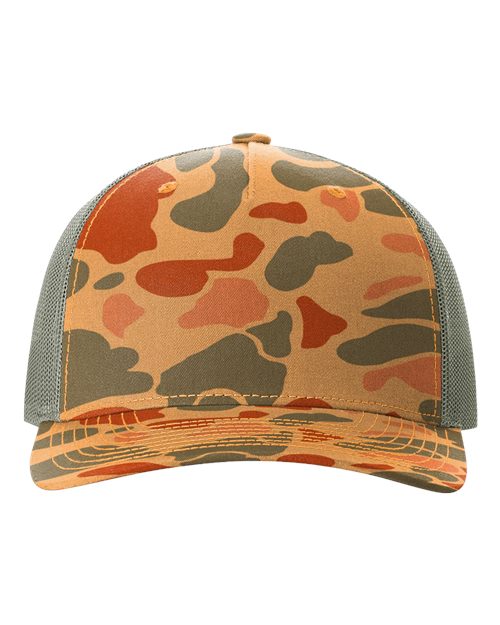 Camo Custom Leather Patch Hats